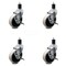 Service Caster 4 Inch Thermoplastic Wheel 1-7/8 Inch Expanding Stem Caster with Brakes, 4PK SCC-EX05S410-TPRS-SLB-178-4 - alternate 1